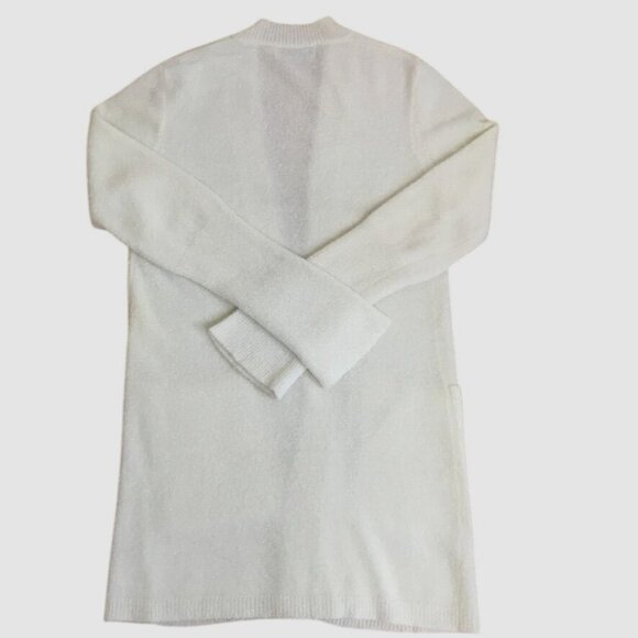 VTG Badgley Mischka White Knit Cardigan Skirt Set S Sparkle Lurex Lounge Party - Picture 5 of 14